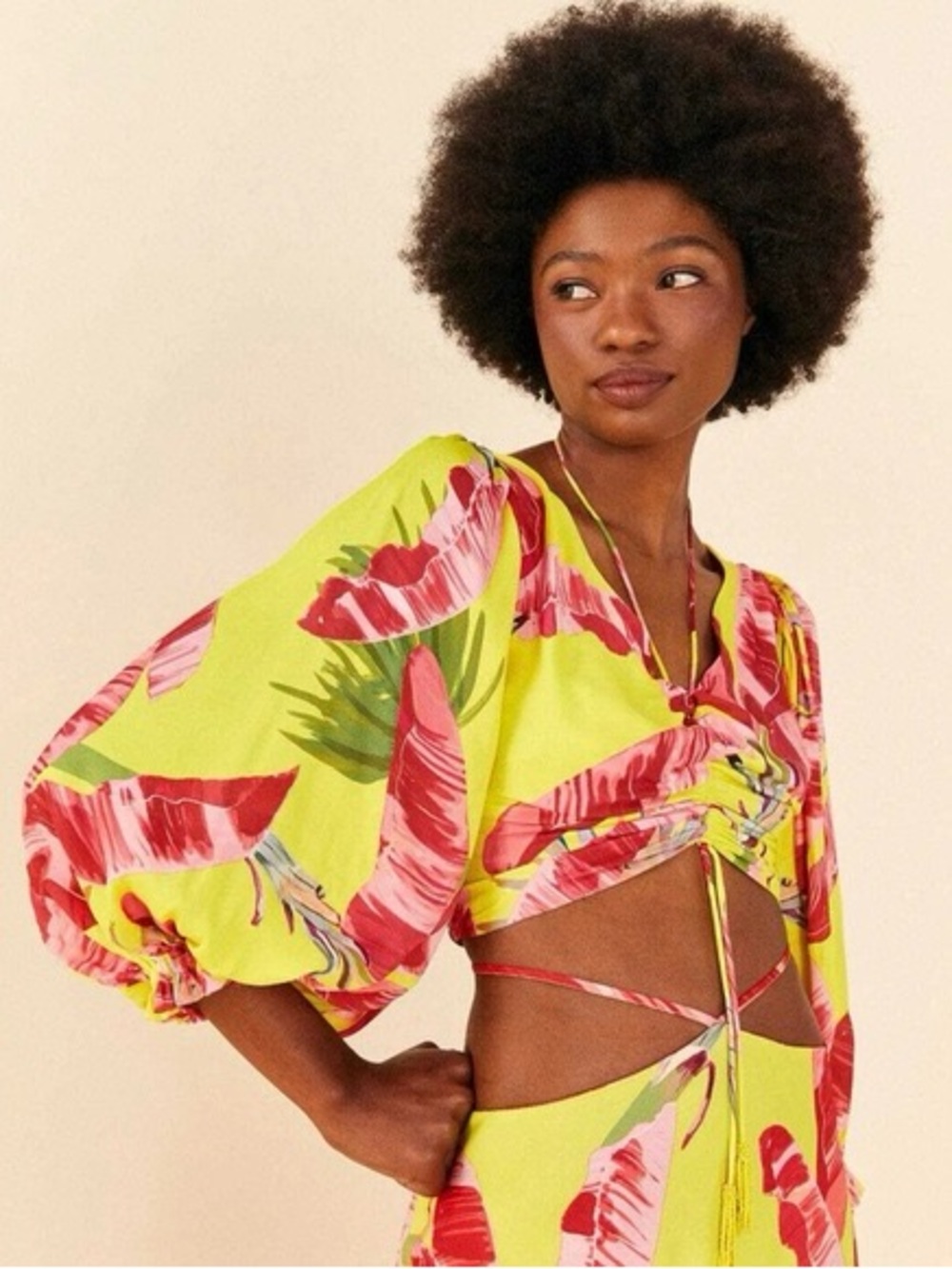 Farm Rio - Lime Sweet Jungle Lenzing Ecovero Crop Top